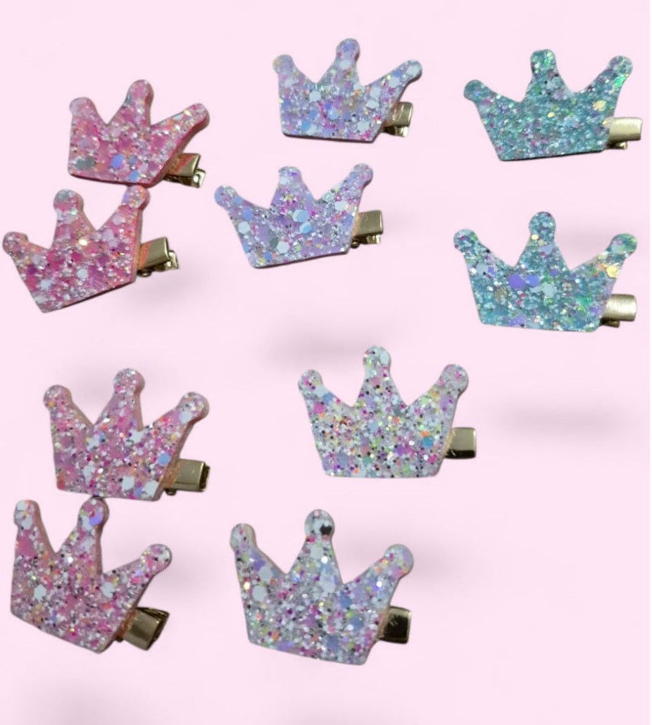 Crown hair clips