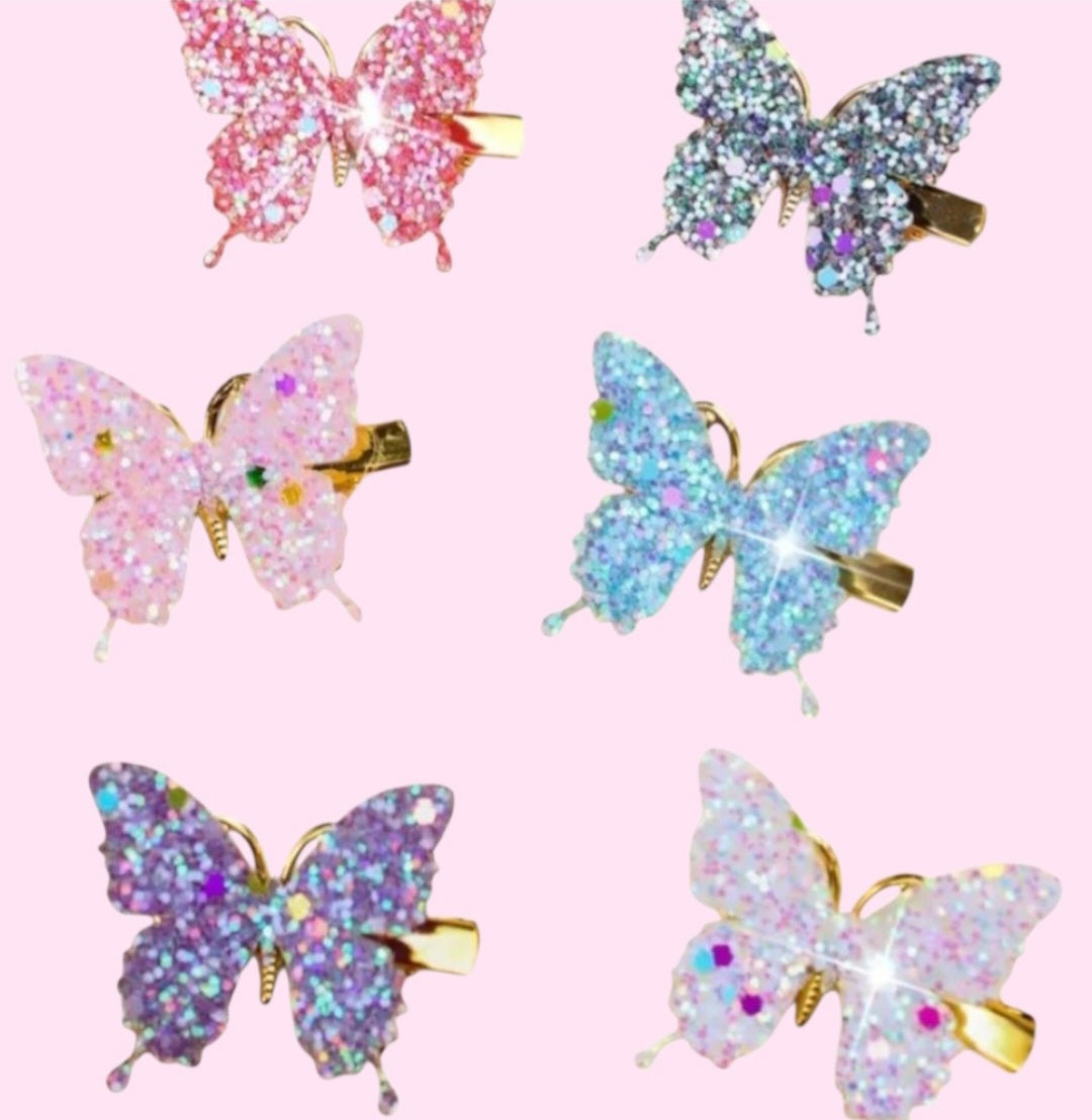 Sassy Elegantia Butterfly Hair Clips