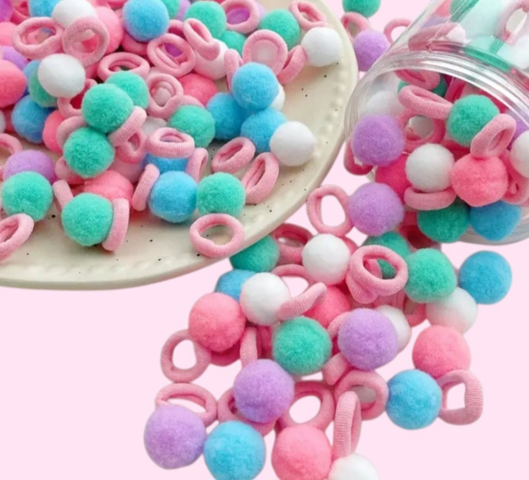 Sassy Elegantia Pom Pom Hair Bands 