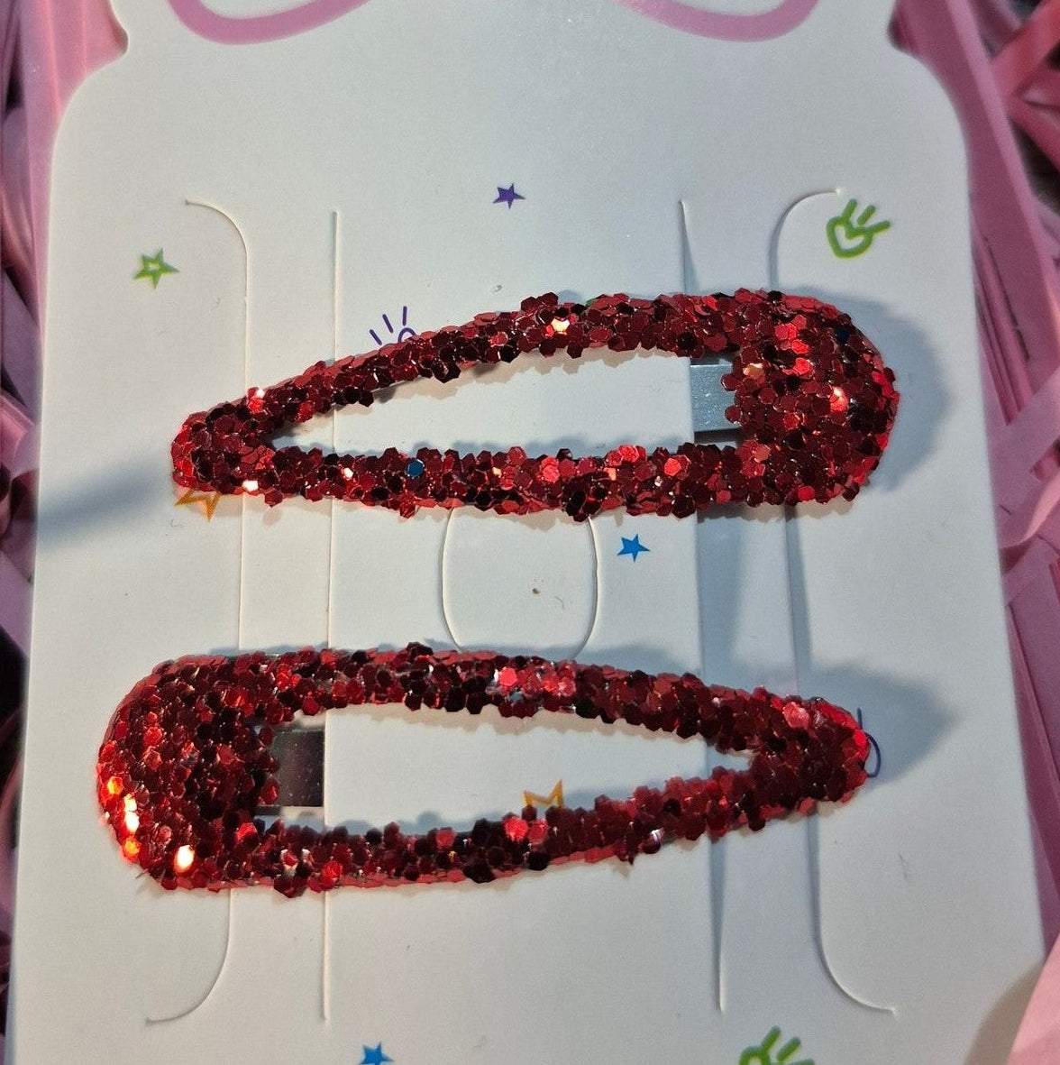 Red bendy hair clips
