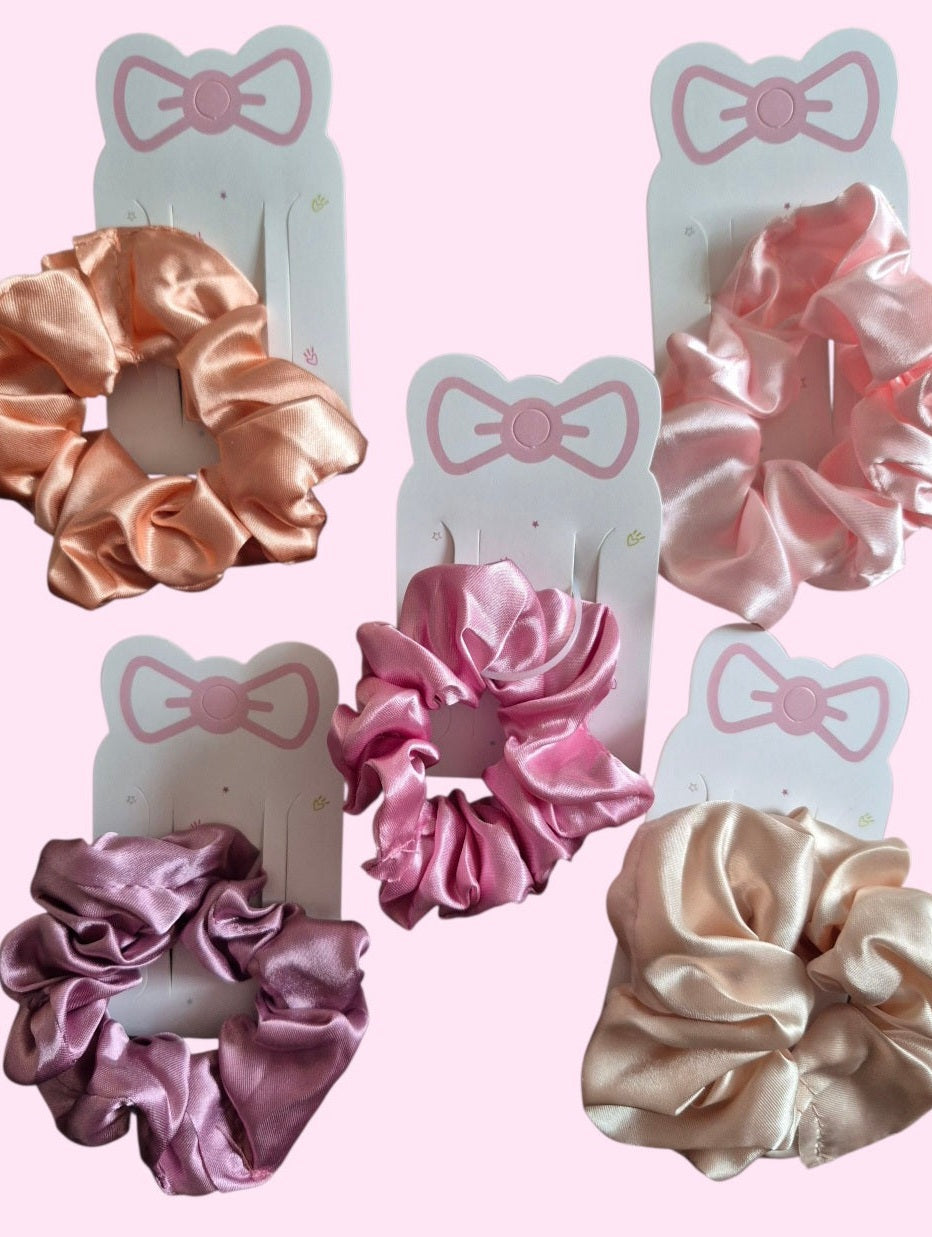 Sassy Elegantia Satin Hair Srunchies 
