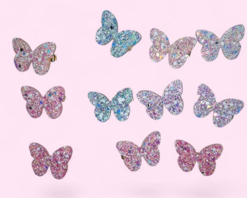 One Glitter butterfly Hair clip £1